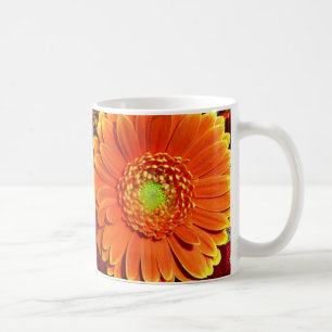 Orange Gerbera Daisy Coffee Tasse
