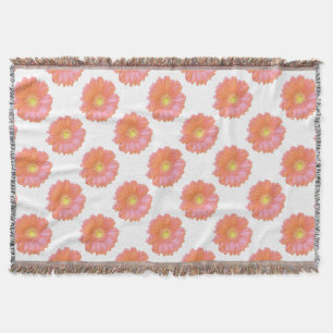 Orange gerbera daisy decke
