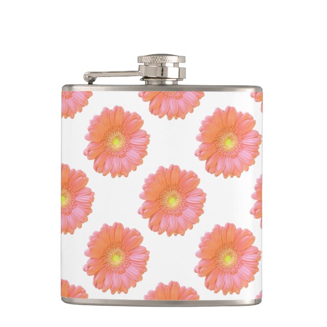 Orange gerbera daisy flachmann (Vorderseite)