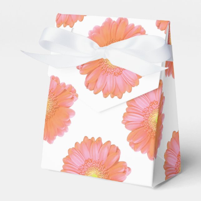 Orange gerbera daisy geschenkschachtel (Vorderseite)
