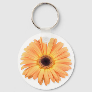 Orange Gerbera Schlüsselanhänger