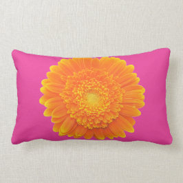 orange Gerberagänseblümchenkissen Lendenkissen