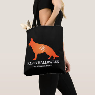 Orange German Shepherd Happy Halloween Familiennam