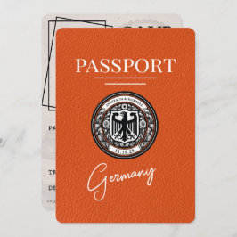 Orange Germany Passport Save the Date