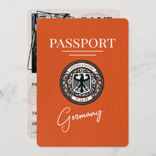 Orange Germany Passport Save the Date