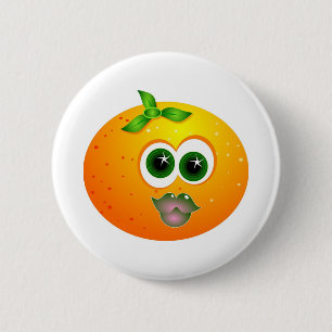 Orange Gesicht Button