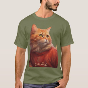 Orange getigerte Katze mit Hemd sagt Katzen regier T-Shirt