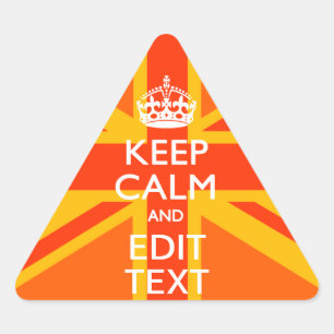 Orange Gewerkschafts-Jack-britischer FlaggeSwag Dreieckiger Aufkleber