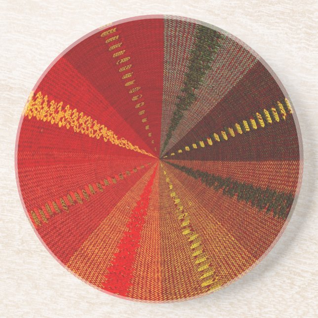 Orange gewundene Turbulenz Getränkeuntersetzer (Vorne)