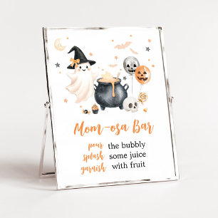 Orange Ghost Little Boo Mama Osa Bar Schild
