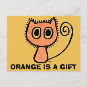 Orange Ginger Cat, lustige Katzen Postkarten