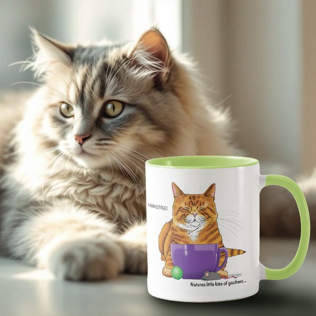 Orange Ginger Coffee Cat Funny Tasse (Von Creator hochgeladen)