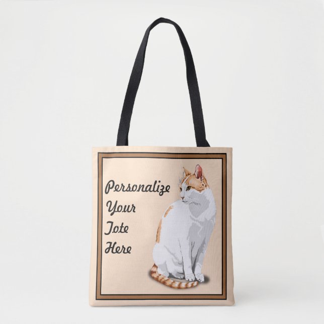 Orange Ginger und White Cat Personalisiert (Vorderseite)