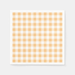 Orange Gingham Babyparty Serviette