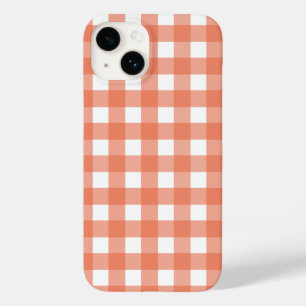 Orange Gingham Case-Mate iPhone 14 Hülle