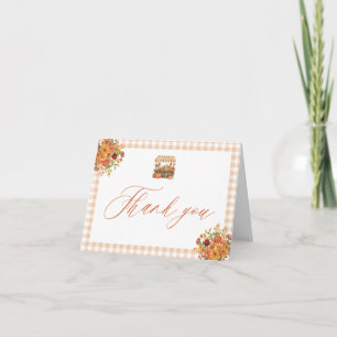 Orange Gingham Fresh Off The Market Dankeskarten Dankeskarte
