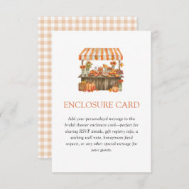 Orange Gingham Fresh Off The Market Enclosure Card Begleitkarte