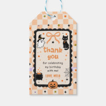Orange Gingham Halloween Geburtstagsfeier