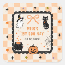 Orange Gingham Halloween Geburtstagsfeier