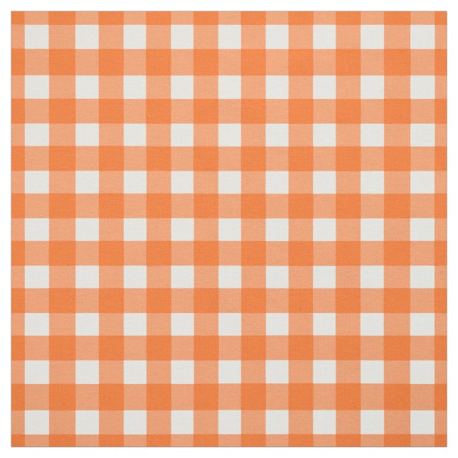 Orange Gingham Karo Stoff (Muster)