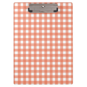 Orange Gingham Klemmbrett