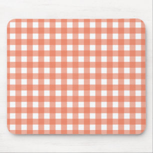 Orange Gingham Mousepad