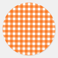 Orange Gingham Pattern