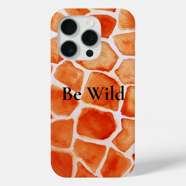 Orange Giraffe Animal Print Case-Mate iPhone Hülle (Rückseite)