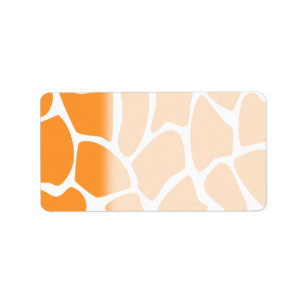 Orange Giraffen-Druck-Muster Adressaufkleber