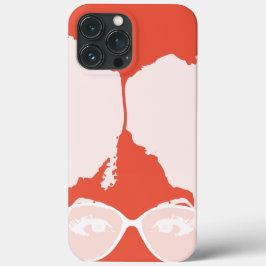 Orange Girl Big Afro weiße Sonnenbrille Case-Mate iPhone Hülle
