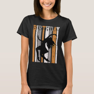 Orange Girls tanzen Geburtstag Retro Farbenfrohe G T-Shirt