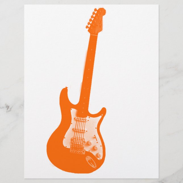 Orange Gitarre (Vorderseite)
