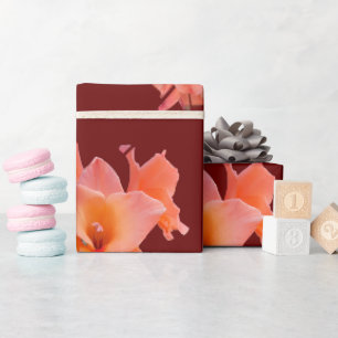 Orange Gladiolus Floral Geschenkpapier