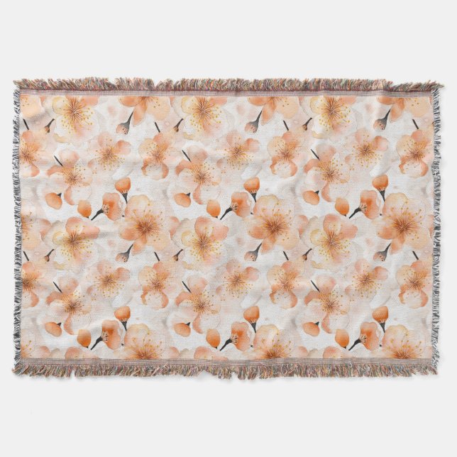 Orange Glaub Blumen Decke (Vorderseite)