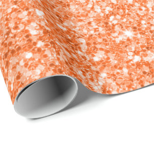 Orange Glitzer Textur Print Geschenkpapier