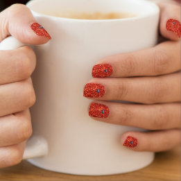 Orange Glitzern Black Cat Minx Nagelart Nagelkunst