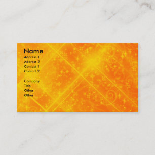 Orange Glitzern-Geschäfts-Karte Visitenkarte