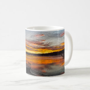 Orange Glory Morning Painterly Coffee Tasse