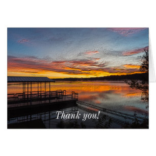 Orange Glory Morning Painterly Dankeschön Card