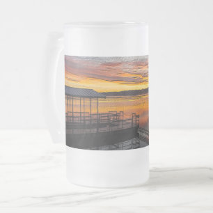 Orange Glory Morning Painterly Mattiert Glass Beer Mattglas Bierglas