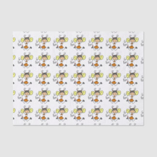 Orange Go Team Cheerleader Tissue Paper Seidenpapier