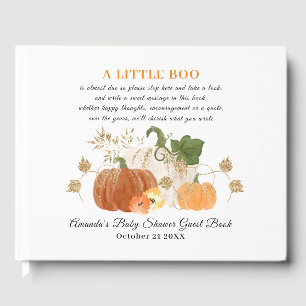 Orange Gold Halloween Fall Baby Showbook N Gästebuch