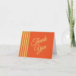 Orange Gold Vintage-Look Geburtstag Einfach Weil Dankeskarte