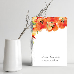 Orange Golden Poppy Letters to Daughter Journal Notizbuch