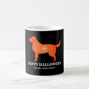 Orange Golden Retriever Happy Halloween Kaffeetasse