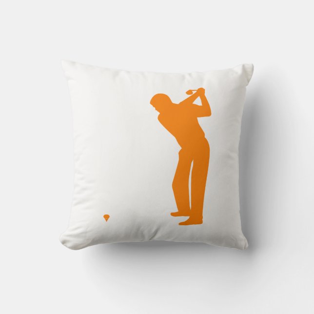 Orange Golf Kissen (Vorderseite)