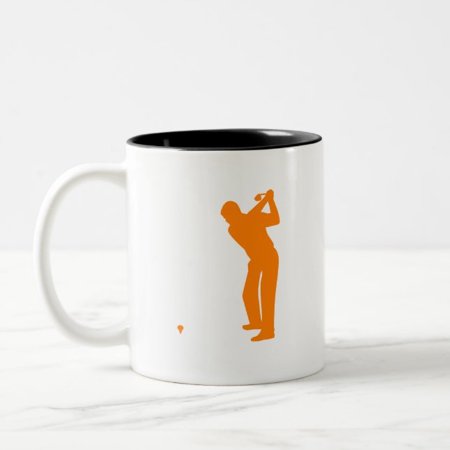 Orange Golf Zweifarbige Tasse (Links)