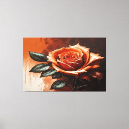 Orange Gothic Rose Leinwanddruck