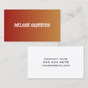Orange Gradient Business Card Visitenkarte