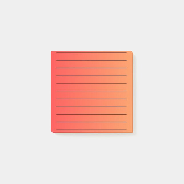 Orange Gradient Elegant Maggiore Post-it Klebezettel (Vorderseite)